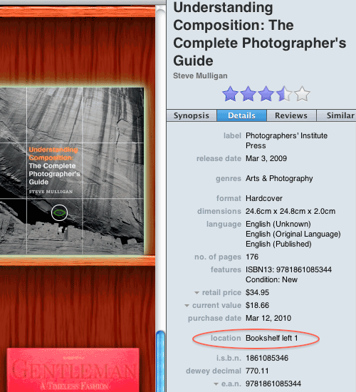 Location data for a book