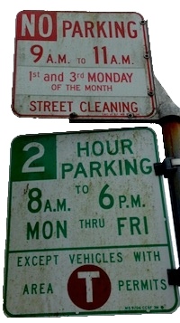 Parking sign